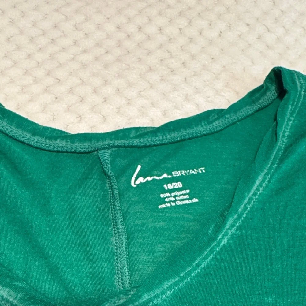 👚 Lane Bryant Sheer Heathered Green Long Sleeve Top – Women’s 18/20 - Picture 4 of 5